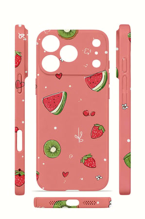 iPhone 17 Pro Vorian İnce Kamera Korumalı Mika Kılıf Summer Fruit Crush