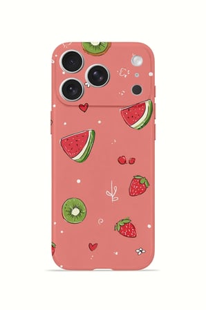 iPhone 17 Pro Vorian İnce Kamera Korumalı Mika Kılıf Summer Fruit Crush