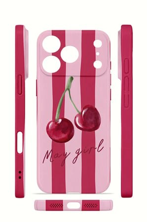 iPhone 17 Pro Vorian İnce Kamera Korumalı Mika Kılıf Cherry Girl