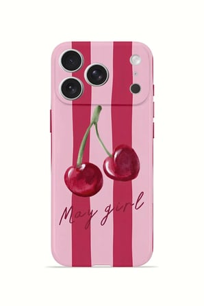 iPhone 17 Pro Vorian İnce Kamera Korumalı Mika Kılıf Cherry Girl