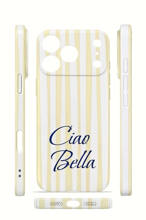 iPhone 17 Pro Vorian İnce Kamera Korumalı Mika Kılıf Ciao Bella Lemon