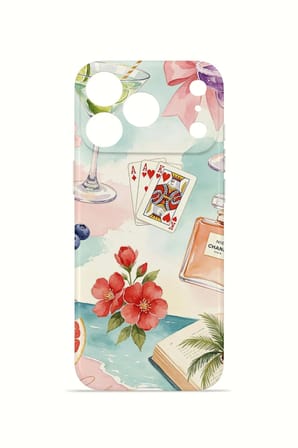 iPhone 17 Pro Max Vorian İnce Kamera Korumalı Mika Kılıf Mediterranean Holiday Collage