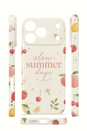 iPhone 17 Pro Max Vorian İnce Kamera Korumalı Mika Kılıf Slow Summer Days