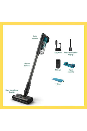 PowerCyclone 11  Islak/Kuru Sarjlı Süpürge Led Başlıklı Yeşil