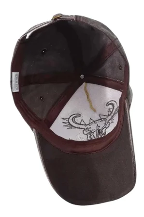 Tezzgelsin Unisex Eskitme Boğa Nakışlı Ayarlanabilir Beyzbol Kep Şapkası