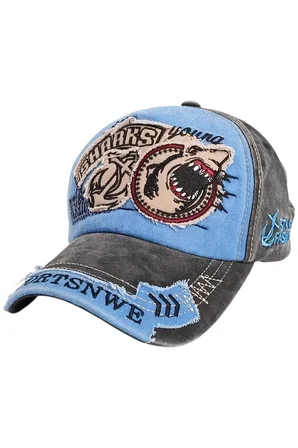 Tezzgelsin Unisex Eskitme Sharks Nakışlı Ayarlanabilir Beyzbol Kep Şapka 2'li Set