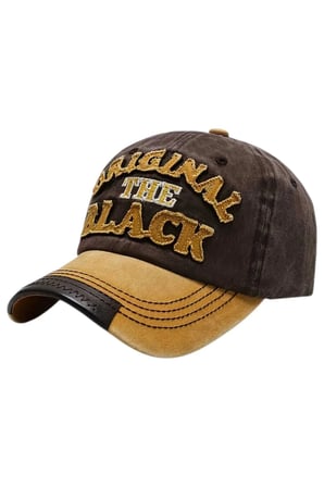 Tezzgelsin Unisex Eskitme Original The Black Nakışlı Ayarlanabilir Beyzbol Kep Şapka