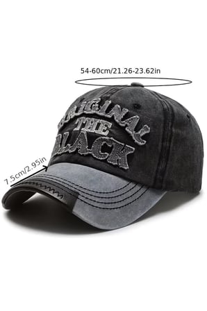 Tezzgelsin Unisex Eskitme Original The Black Nakışlı Ayarlanabilir Beyzbol Kep Şapka