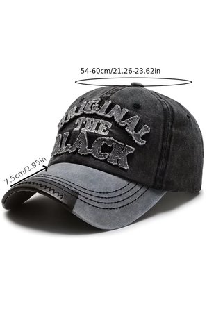 Tezzgelsin Unisex Eskitme Original The Black Nakışlı Ayarlanabilir Beyzbol Kep Şapka 2'li Set