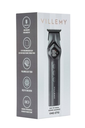 VME-S710 Profesyonel Saç Kesme, Sakal ve Ense Tıraş Makinesi Sıfıra En Yakın Kesim 0.1 mm T-Cut LED