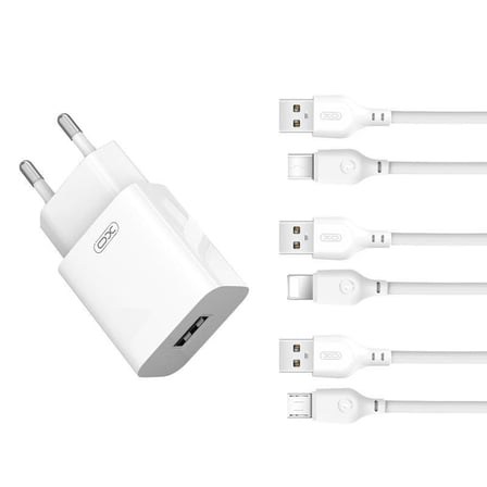 Premium Günlük Set Kablo Seti Ev Gereci L99 Usb-A Çıkışlı Şarj Başlıklı Micro Usb Kablolu