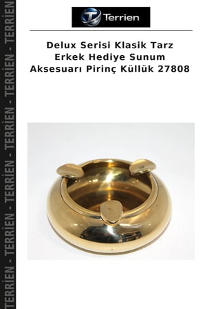 Delux Serisi Klasik Tarz Erkek Hediye Sunum Aksesuarı Pirinç Küllük 27808