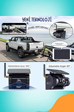 1080P FULL HD KENDİLİĞİNDEN BATARYALI GÜNEŞ PANELLİ MIKNATISLI WİFİ ARAÇ KAMERASI.