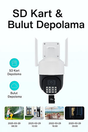 4MP Renkli Gece Görüşlü Dış Mekan Dijital Zoom Kamera