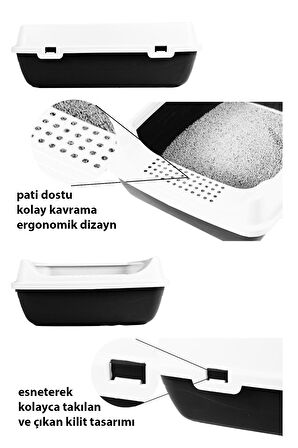 Kedi Açık Tuvaleti + Kürek 