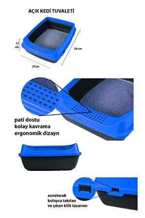 Açık Kedi Tuvaleti + Yatak +  Tırmalama kedi seti - A3