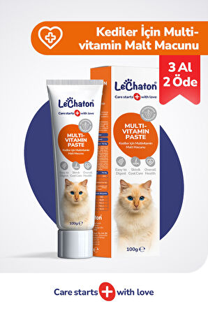 Kedi Multivitamin Malt Macunu - Taurinli Biyotin Kedi Maltı Tüy Yumak Önleyici Anti-hairball 100gr