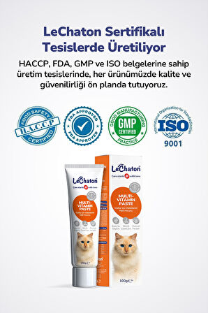 Kedi Multivitamin Malt Macunu - Taurinli Biyotin Kedi Maltı Tüy Yumak Önleyici Anti-hairball 100gr