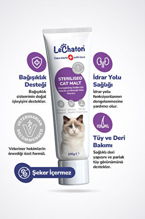 Kısırlaştırılmış Kedilere Özel Multivitaminli Malt Macun - Sterile Kısır Kedi Maltı 100 Gr