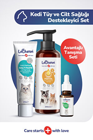 Kedi Tüy Döküm Dökülmesi Önleyici Engelleyici Tüy Sağlığı Destekleyici (malt paste-balık yağı-damla)