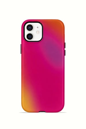 iPhone 12 Vorian Çift Katmanlı Kılıf Neon Sunset Aura