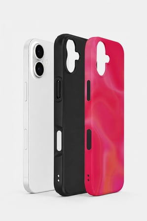 iPhone 16 Plus Vorian Çift Katmanlı Kılıf Hot Pink Melt