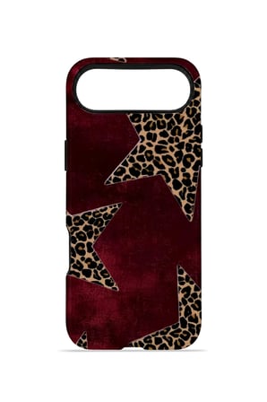 iPhone 17 Air Vorian Çift Katmanlı Kılıf Bordeaux Leopard Star