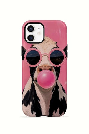 iPhone 12 Vorian Çift Katmanlı MagSafe Kılıf Bubblegum Cow