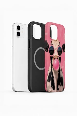 iPhone 12 Vorian Çift Katmanlı MagSafe Kılıf Bubblegum Cow