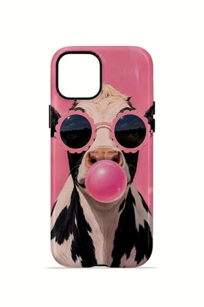 iPhone 12 Vorian Çift Katmanlı MagSafe Kılıf Bubblegum Cow