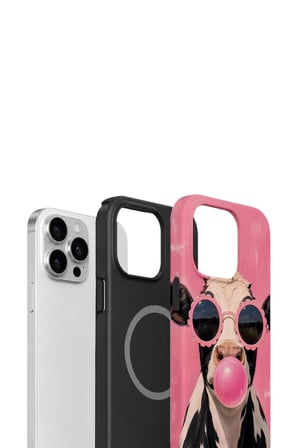 iPhone 13 Pro Vorian Çift Katmanlı MagSafe Kılıf Bubblegum Cow