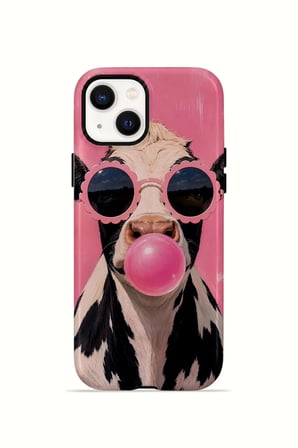 iPhone 15 Plus Vorian Çift Katmanlı MagSafe Kılıf Bubblegum Cow