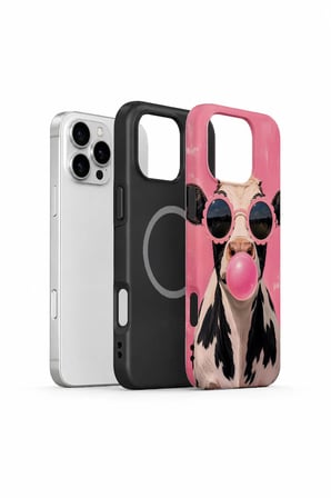 iPhone 16 Pro Max Vorian Çift Katmanlı MagSafe Kılıf Bubblegum Cow