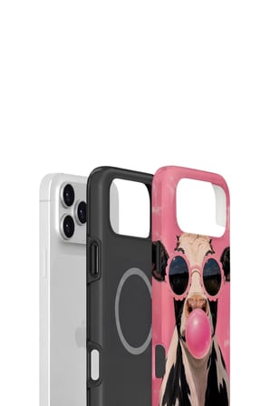 iPhone 17 Pro Max Vorian Çift Katmanlı MagSafe Kılıf Bubblegum Cow