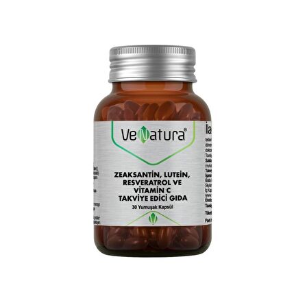 Zeaksantin Lutein Resveratrol ve Vitamin C Takviye Edici Gıda 30 Yumuşak Kapsül