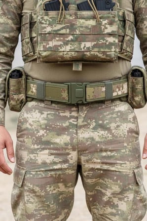 Premium Cephe Kemeri Spor Kemer Sword Palaska Cırtlı Kilitli Tokalı Single