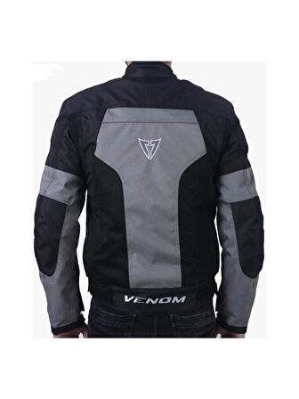 VENOM MOTOSİKLET CEKETİ DYNAMIC SİYAH-GRİ