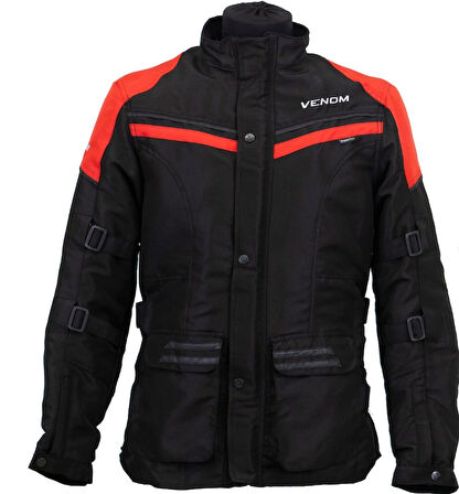 VENOM CEKET TOURING PRO KIRMIZI-SİYAH 