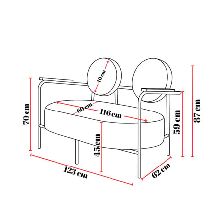 Venüs İkili Koltuk Soft Kumaş Ofis Bekleme Koltuğu Beyaz Metal İskeletli - SARI