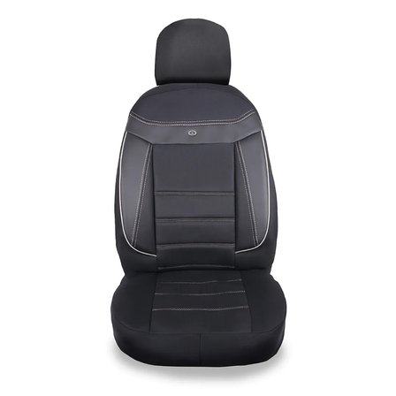 Nissan Micra Araçlara Uyumlu Oto Koltuk Kılıfı Seti - Venüs Serisi Siyah/Beyaz