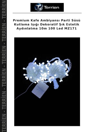 Premium Kafe Ambiyansı Parti Süsü Kutlama Işığı Dekoratif Şık Estetik Aydınlatma 10m 100 Led MZ171