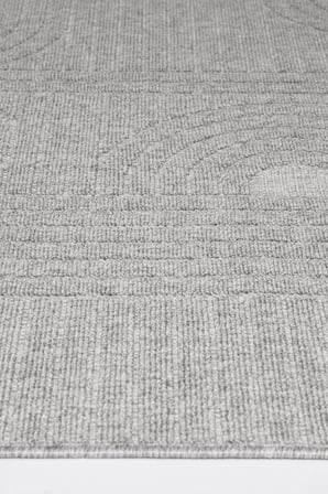 Seyran Loopy 623 Gri Halı Ince Mutfak Kilim Salon Kesme Halı Yolluk