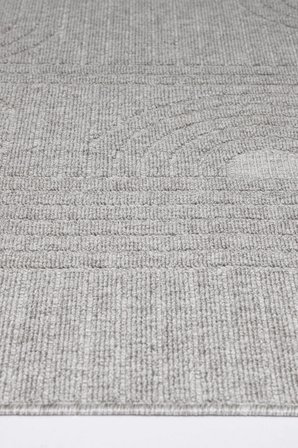 Seyran Loopy 623 Gri Halı Ince Mutfak Kilim Salon Kesme Halı Yolluk