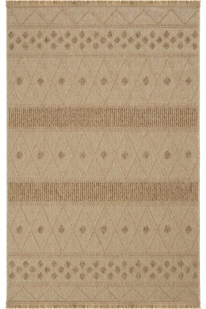 Seyran Loopy 620 Bej-kahve Halı Ince Mutfak Kilim Salon Kesme Halı Yolluk
