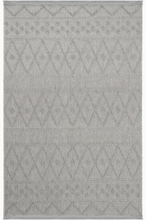 Seyran Loopy 620 Gri Halı Ince Mutfak Kilim Salon Kesme Halı Yolluk
