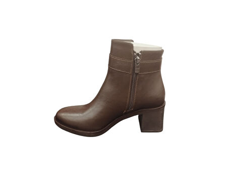 Ventes 9061512Z Yandan Fermuarlı 6 cm Kalın Topuk Günlük Kadın Bot