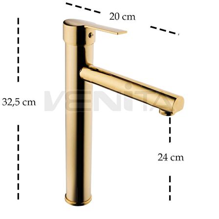 Venita Gold Çanak Lavabo Batarya 