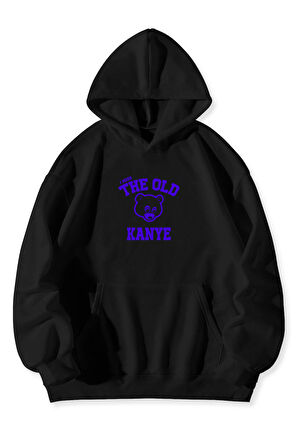 KANYE WEST Unisex SİYAH Oversize Sweatshirt | M