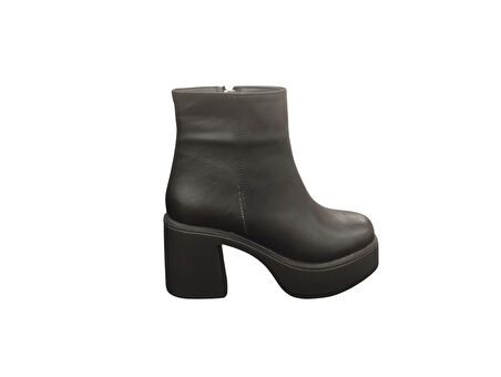 Ventes 914301Z 8 cm Platform Topuk Yandan Fermuarlı İçi Polarlı Günlük Kadın Bot