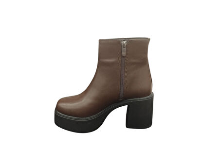 Ventes 914301Z 8 cm Platform Topuk Yandan Fermuarlı İçi Polarlı Günlük Kadın Bot